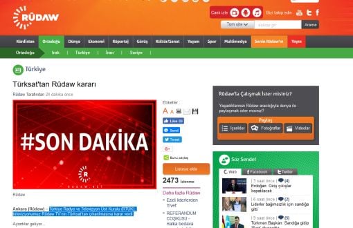 Radio and TV Supreme Council Takes 3 TV Channels of Iraqi Kurdistan Off Türksat