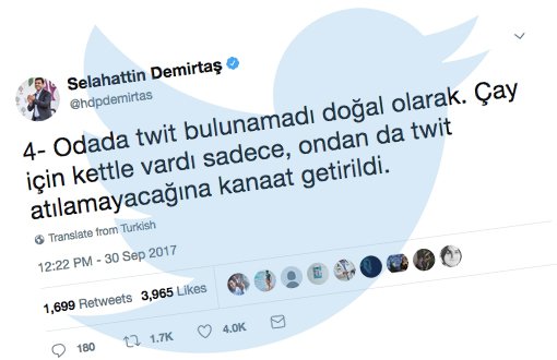 Demirtaş'a Cezaevinde Tweet Araması