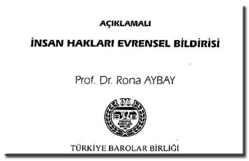 Prof. Dr. Rona Aybay'dan Açıklamalı İnsan Hakları Evrensel Bildirisi