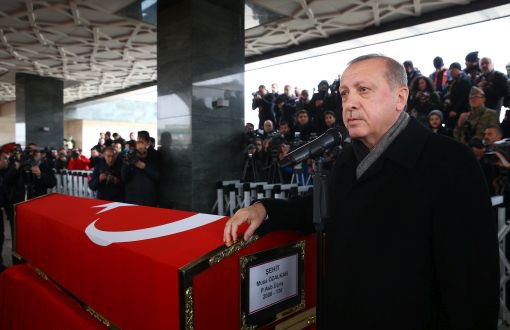 Erdoğan, Afrin Operasyonunda Hayatını Kaybeden Askerin Cenaze Töreninde Konuştu