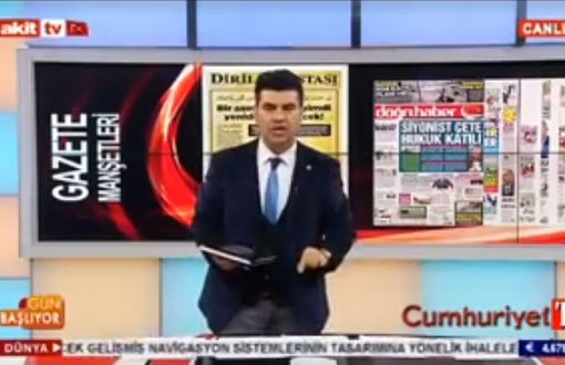 Pêşkêşvanê Akit TVyê rojnameya Cumhuriyetê tehdîd kir