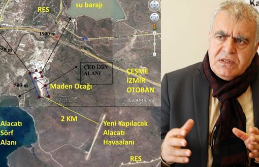 HDP Vekili Doğan Çevre Bakanı'na Alaçatı'daki Kalker Ocağını Sordu