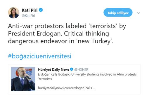 Kati Piri: Eleştirel Düşünce, “Yeni Türkiye”de Tehlikeli Bir Uğraş