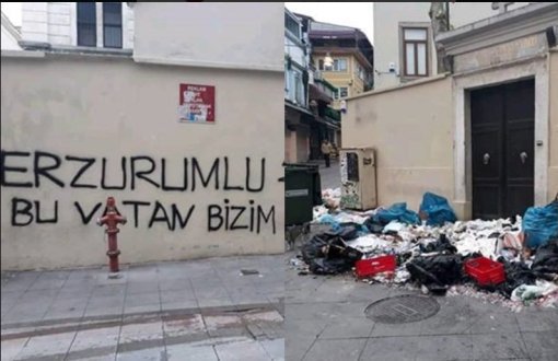 Racist Writing on Wall of Armenian Church in İstanbul’s Kadıköy District