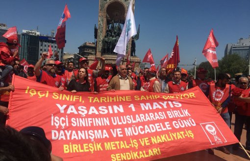 İşçilere Kapalı Taksim'de 1 Mayıs Kutlamaları