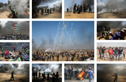 Fotoğraflarla İsrail'in Filistinli Sivillere Saldırısı