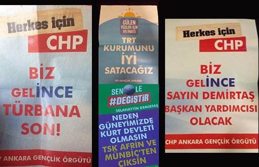 Ankara’da Sahte HDP, CHP, İyi Parti Broşürleri Dağıtıldı