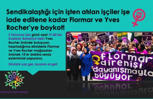 Call for Demonstration in Front of Yves Rocher, Flormar for Flormar Workers