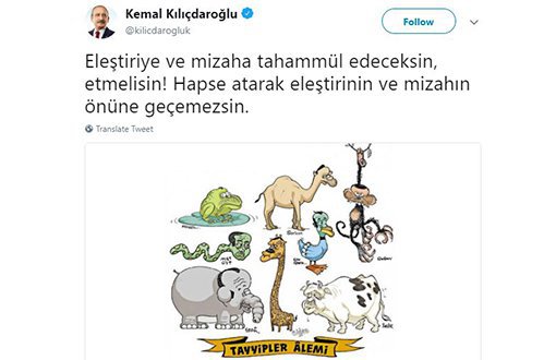 Kılıçdaroğlu Shares ‘Kingdom of Tayyips’ Caricature on Twitter