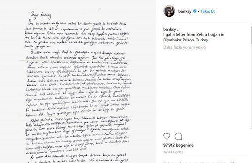 Zehra Doğan'dan Banksy'ye Mektup