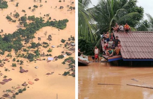 Laos'ta Heyelan Yüzünden Baraj Çöktü, Yüzlerce Kişi Kayıp