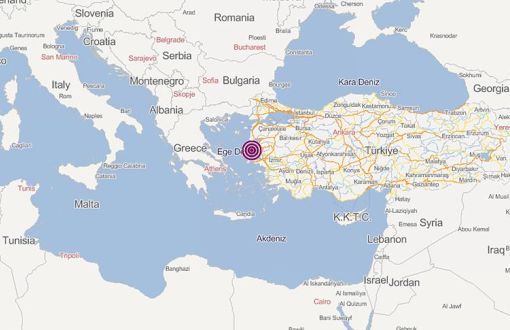Ege Denizi'nde 4,9 Büyüklüğünde Deprem