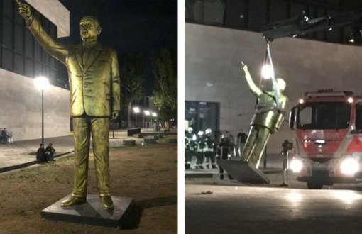 Wiesbaden'deki Altın Kaplama Erdoğan Heykeli Kaldırıldı
