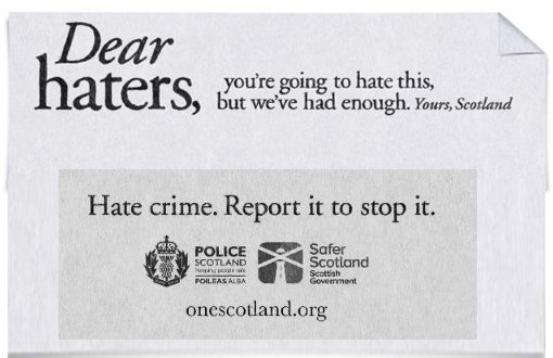 İskoçya Polisinden Nefret Karşıtı Afişler