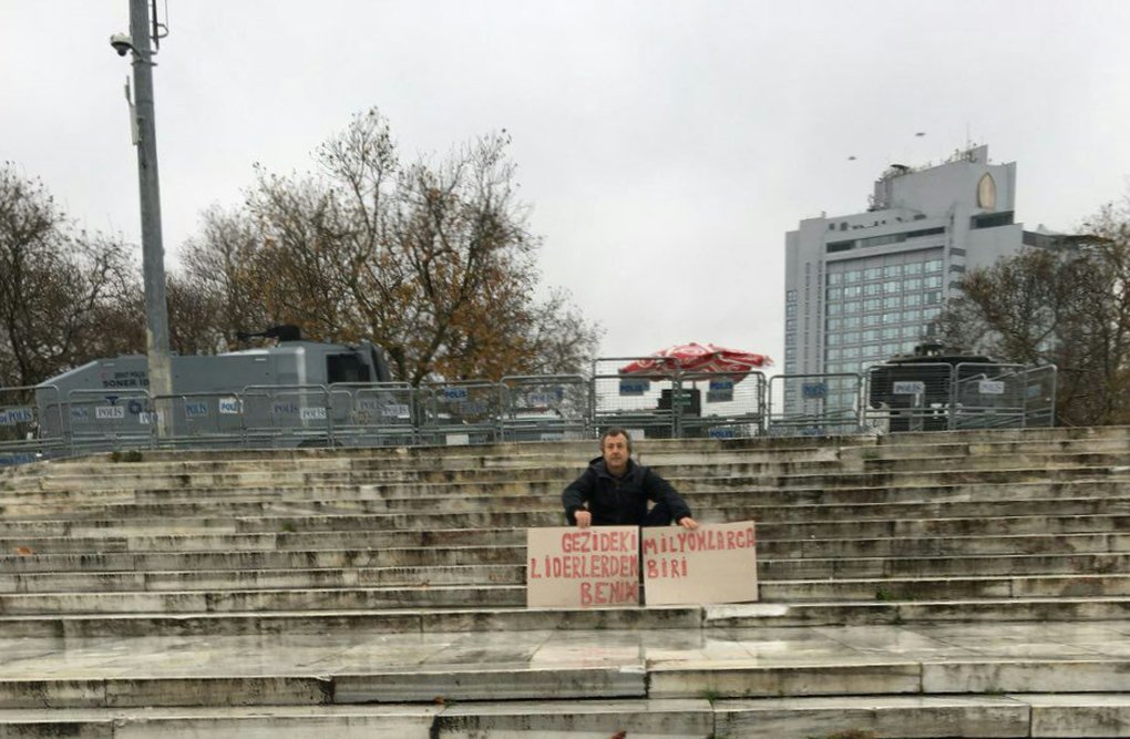 Gezi Parkı'nda 5 Yıl Sonra Tek Kişilik Eylem