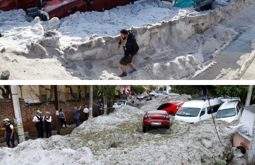 İklim Krizi: Meksika'da 29 Derecede Dolu Fırtınası 