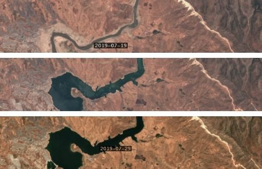 Satellite Imagery Shows Hasankeyf Dam Reservoir Fills With Water