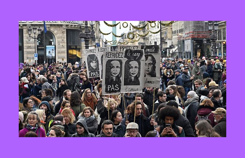 Fransa'da Erkek Şiddeti Protestosu