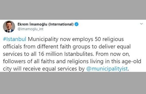50 Religious Officials from Different Faiths Employed by İstanbul Metropolitan Municipality