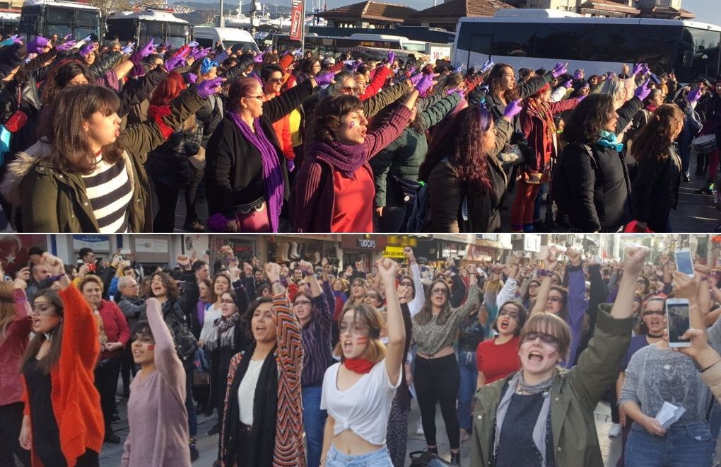 Kadınlardan İstanbul ve İzmir'de Las Tesis Danslı Protesto