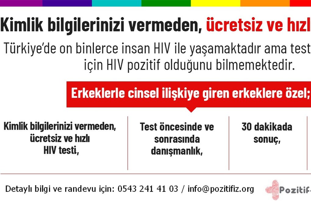 Pozitif-İz’den Ücretsiz HIV Testi Projesi