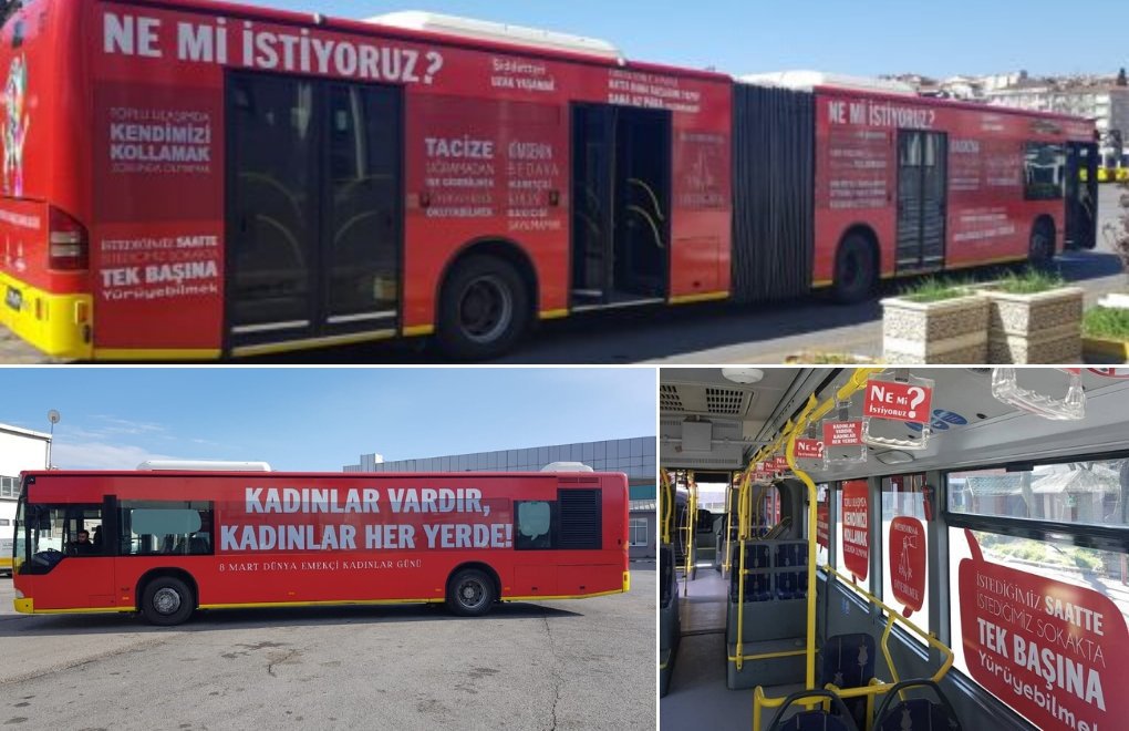 Kadınların Mesajları Otobüslerle İstanbul’u Dolaşıyor