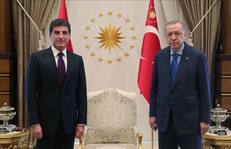 KRG's Barzani meets Erdoğan, Foreign Minister in Ankara