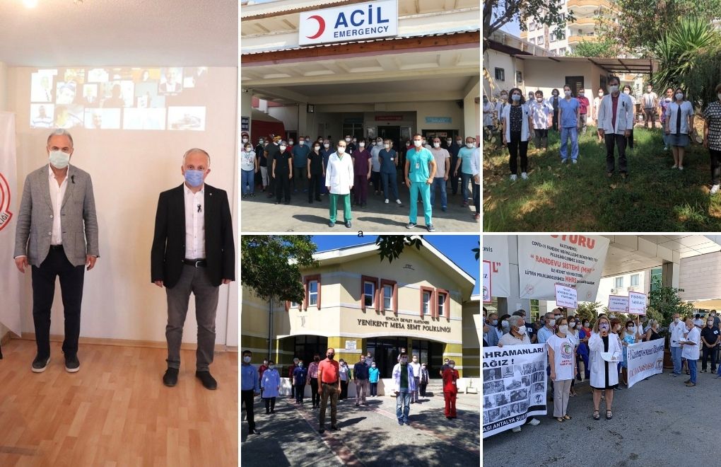 Health workers protesting for their deceased colleagues all across Turkey 