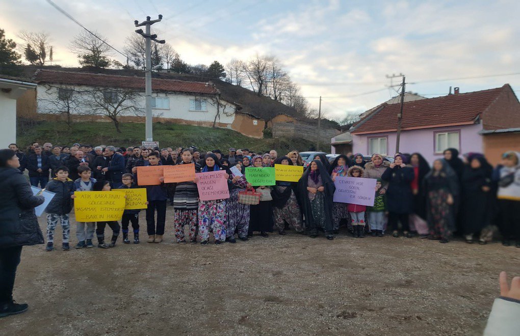 Trees 'turned gray' because of mining in Kirazlıyayla village