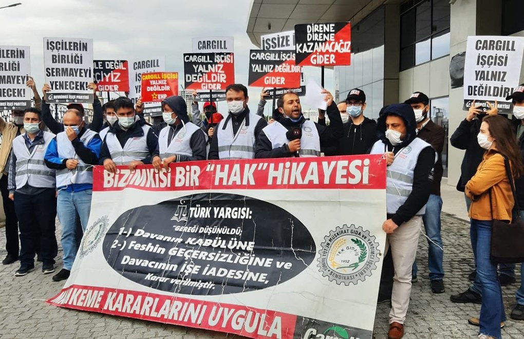 Cargill işçileri İstanbul'da son basın açıklamalarını yaptı