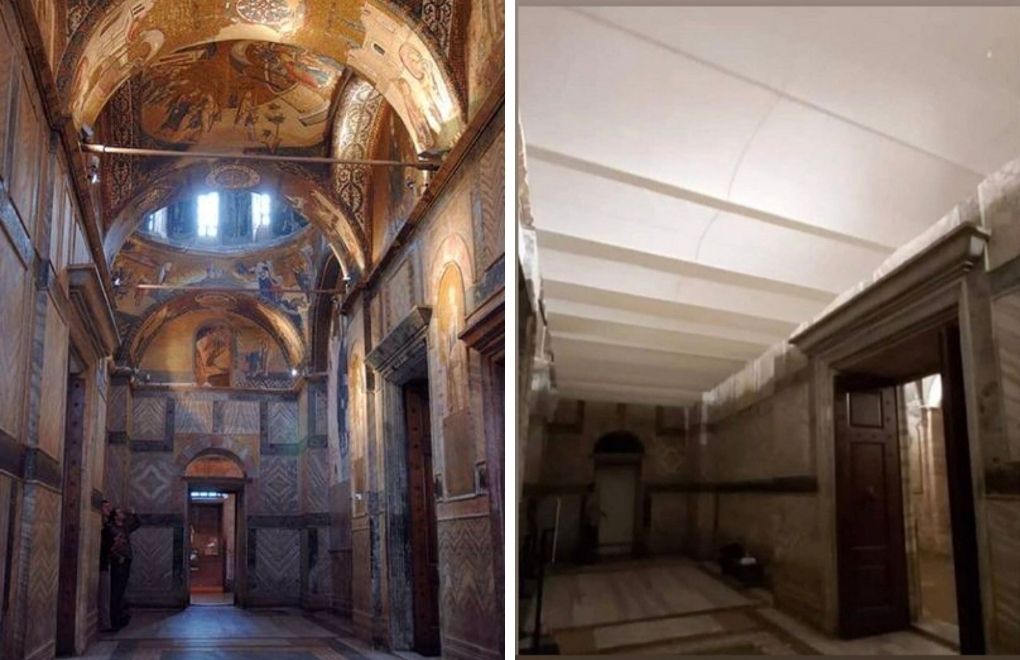 Frescoes in İstanbul’s Chora Museum covered up ahead of first Friday prayer