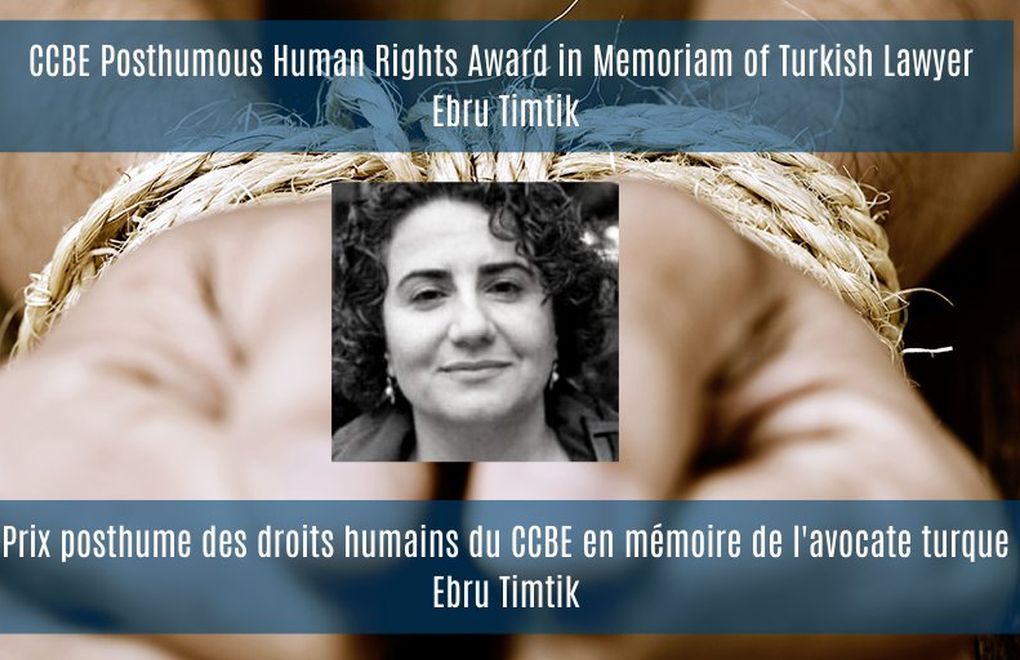 Council of Bars and Law Societies of Europe grants exceptional award to lawyer Ebru Timtik