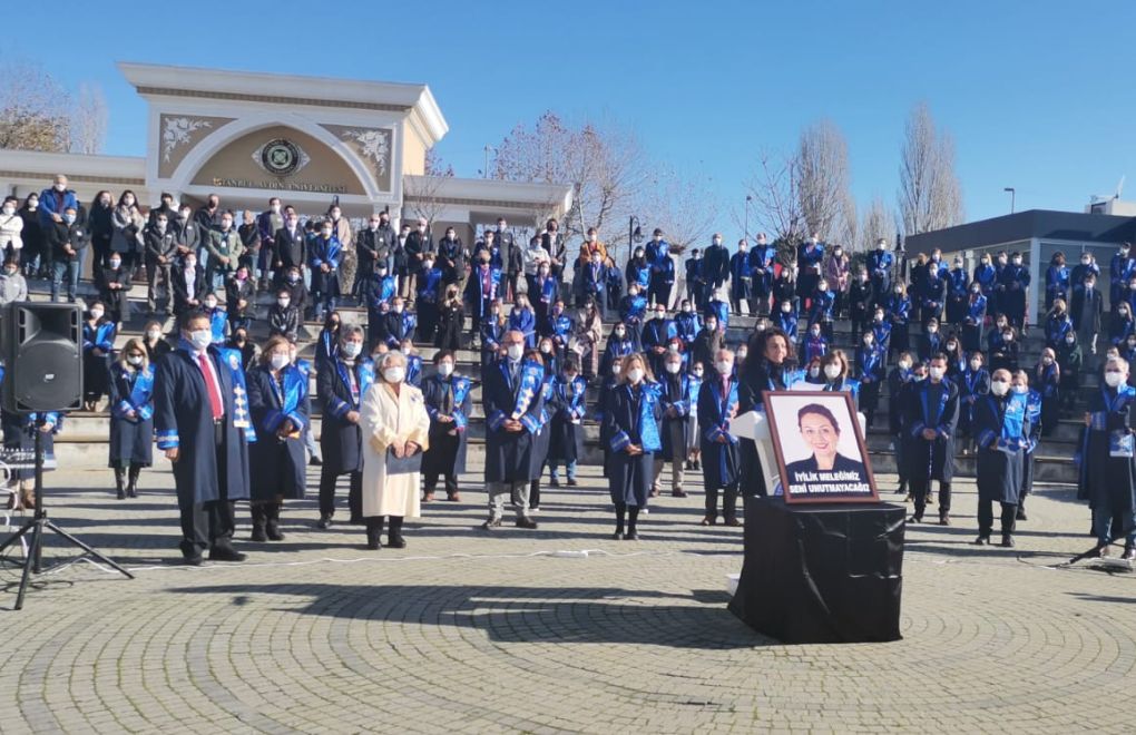 University holds a ceremony in memory of Aylin Sözer