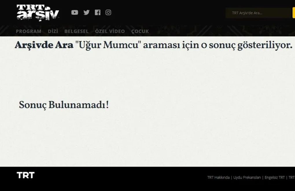 TRT, Uğur Mumcu videolarını çevrimiçi arşivinden kaldırdı