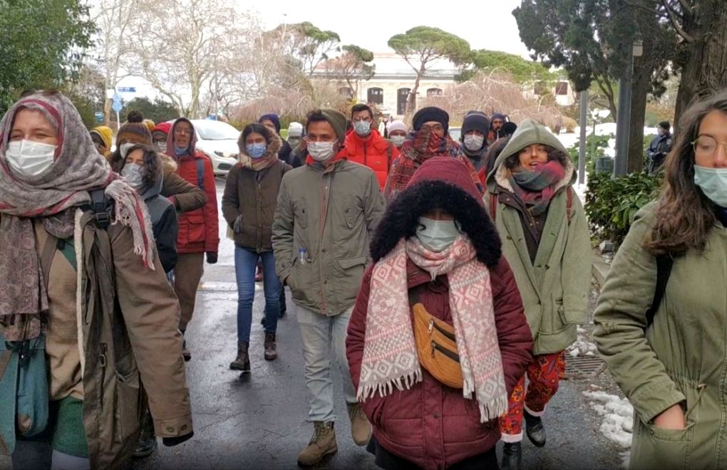 Boğaziçi protests continue at minus 6 degrees: ‘We will struggle till the trustee leaves’