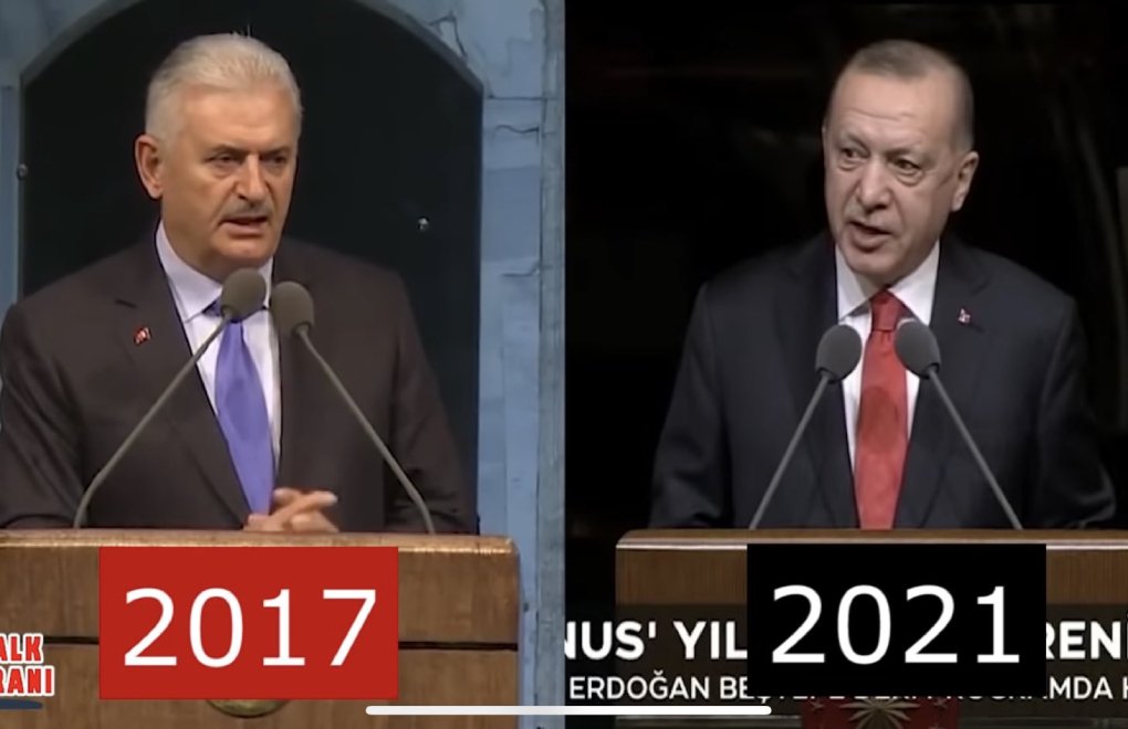 Part of Erdoğan's speech yesterday was identical to PM's 2017 speech