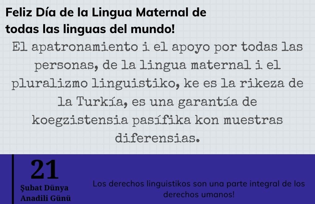 Feliz Día de la Lingua Maternal de todas las linguas del mundo! 