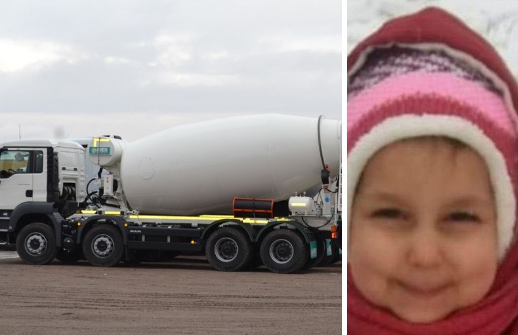 Hit by a concrete mixer, child loses her life