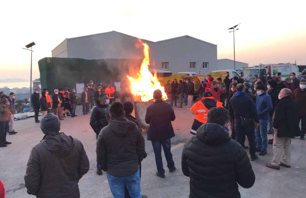 Workers of İstanbul’s Maltepe Municipality go on strike