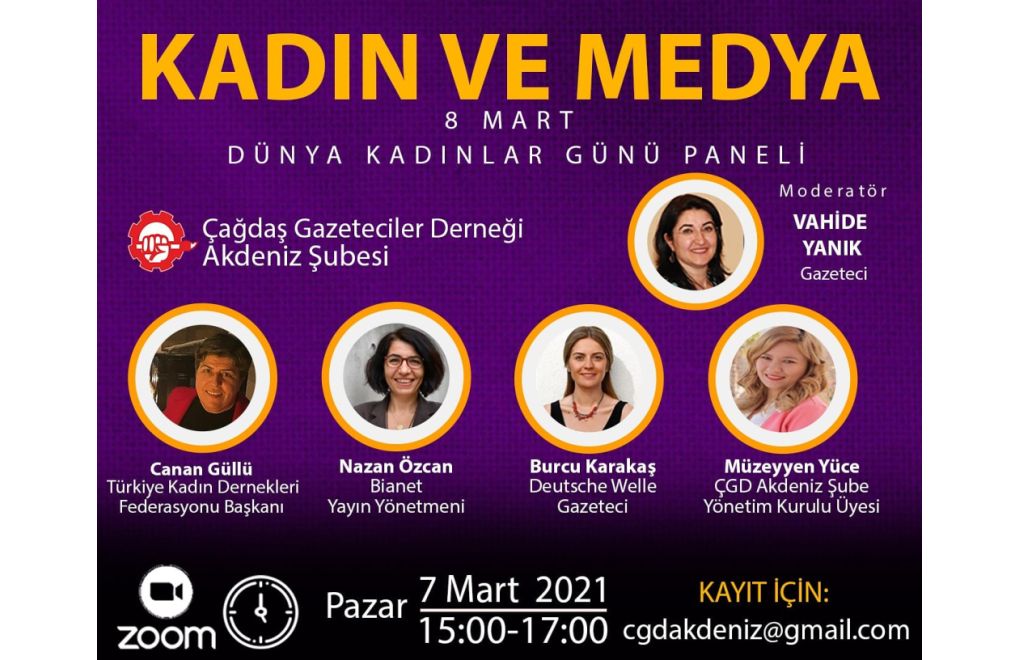 ÇGD Akdeniz’den “Kadın ve Medya” paneli