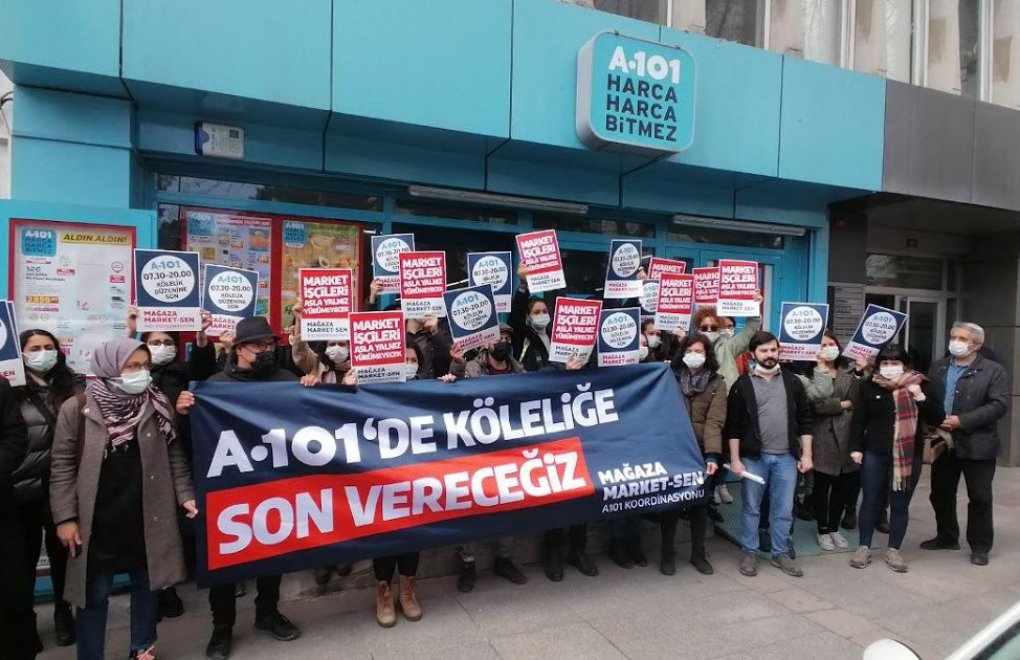 A-101 grocery chain workers protest working conditions, demand overtime pay