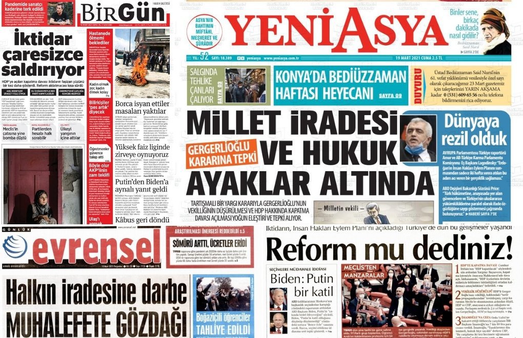How did Turkey's newspapers cover closure case against the HDP?
