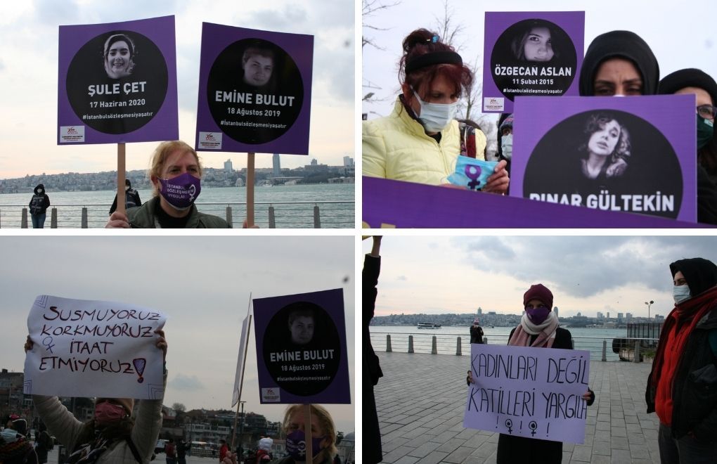 Üsküdar’da kadınlar İstanbul Sözleşmesi için sokaktaydı