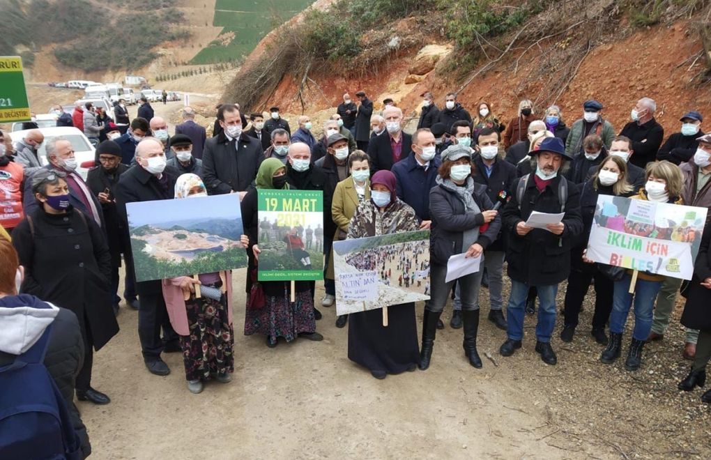 Maden şirketi ağaç kesiyor, Fatsalılar protestoda