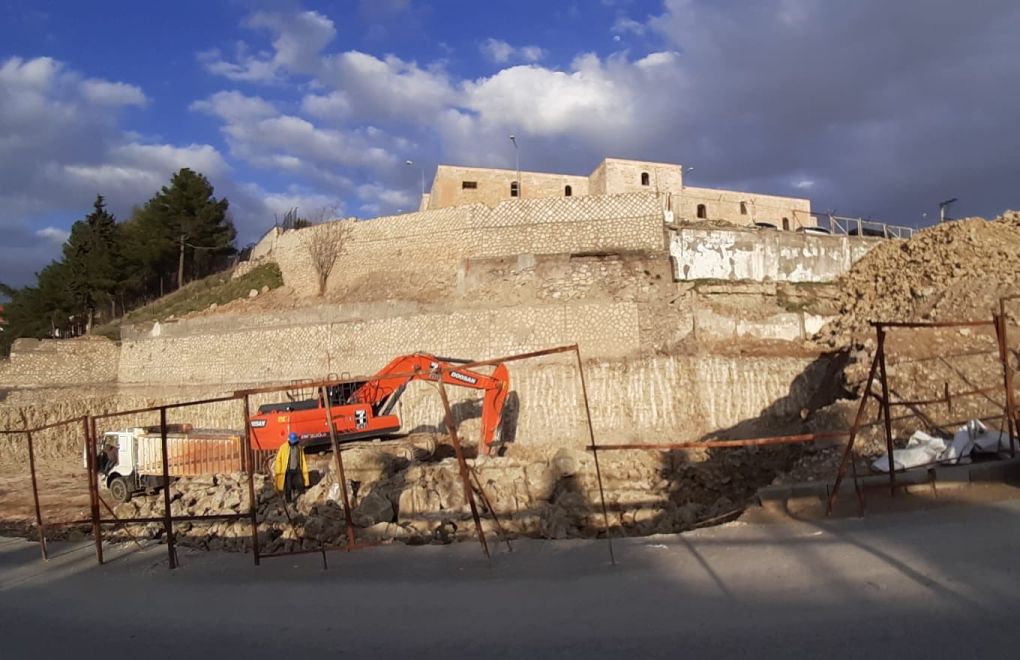 Excavation for parking garage construction on Syriac monastery premises in Mardin