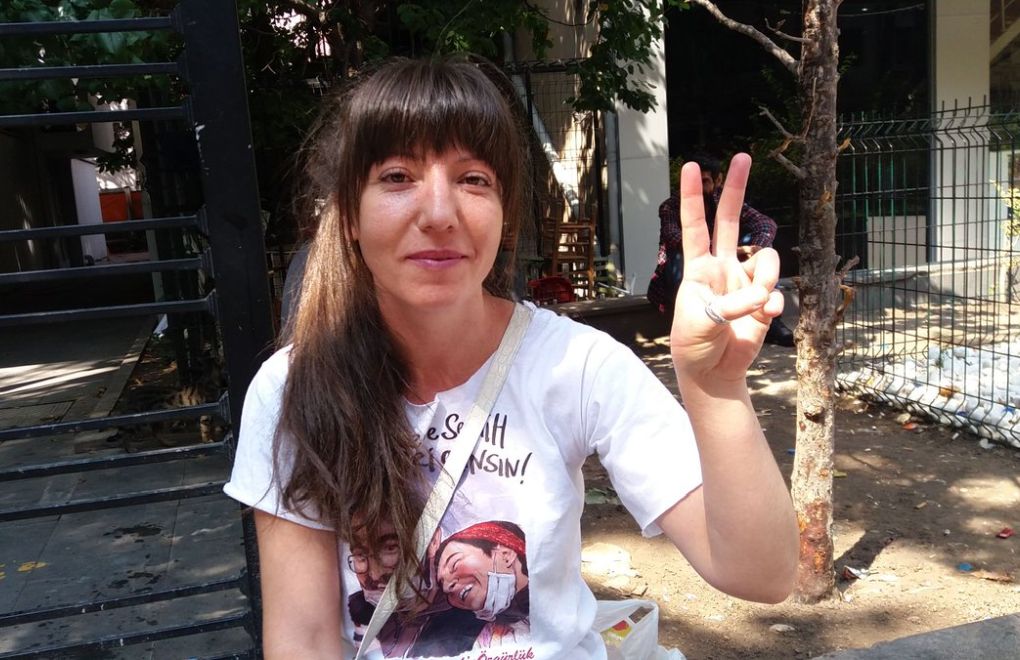 Protesting to get her job back, Nazan Bozkurt released