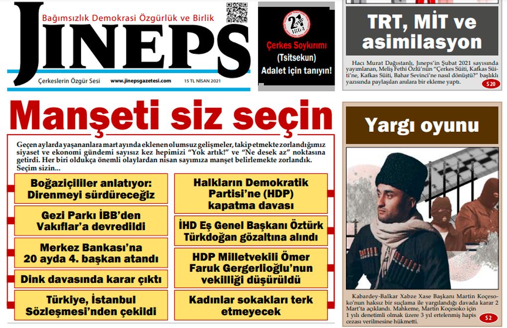 Jıneps'in Nisan sayısı çıktı: "Manşeti siz seçin" 