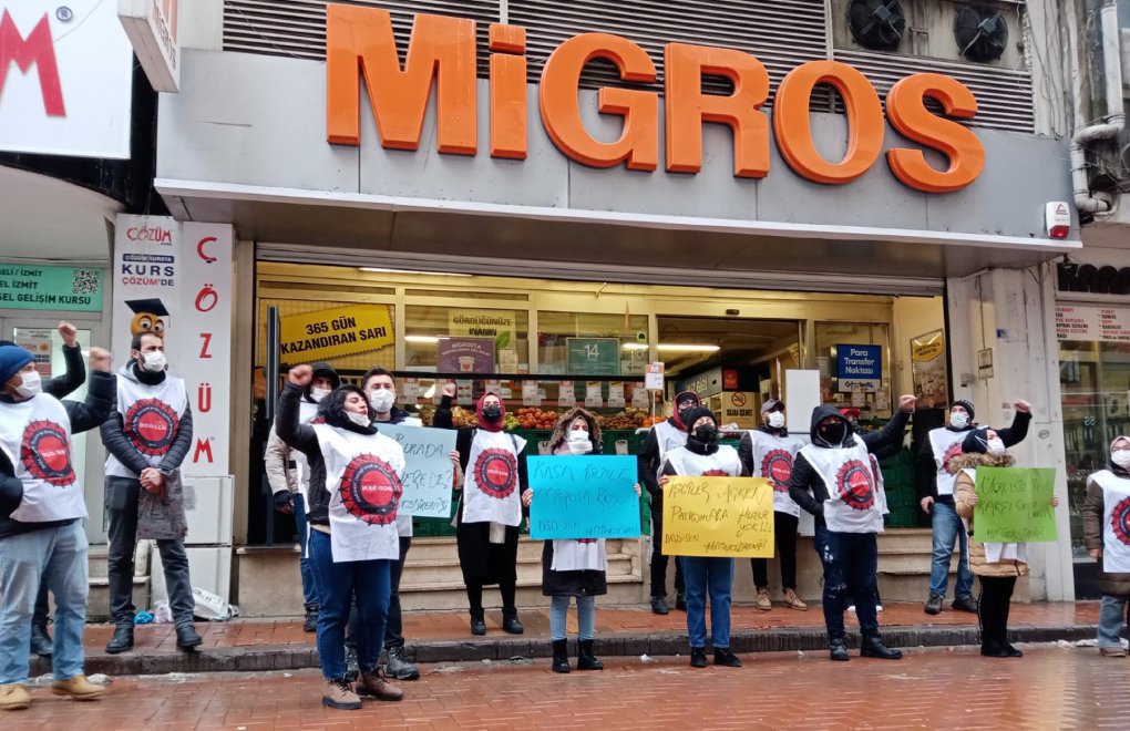 Police intervention against Migros workers on the 100th day of their protest