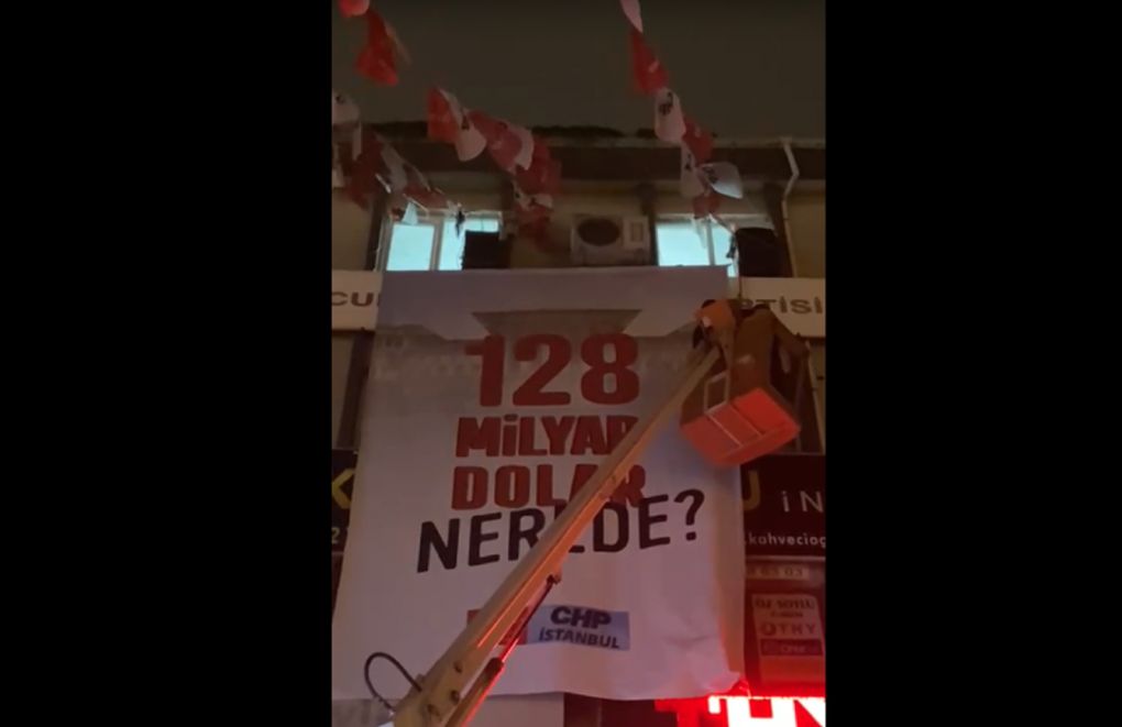 Police remove CHP banners asking 'Where is 128 billion dollars?'