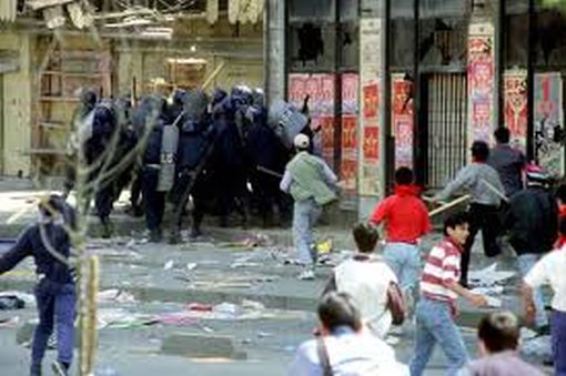 Three people were killed by police on May Day 1996